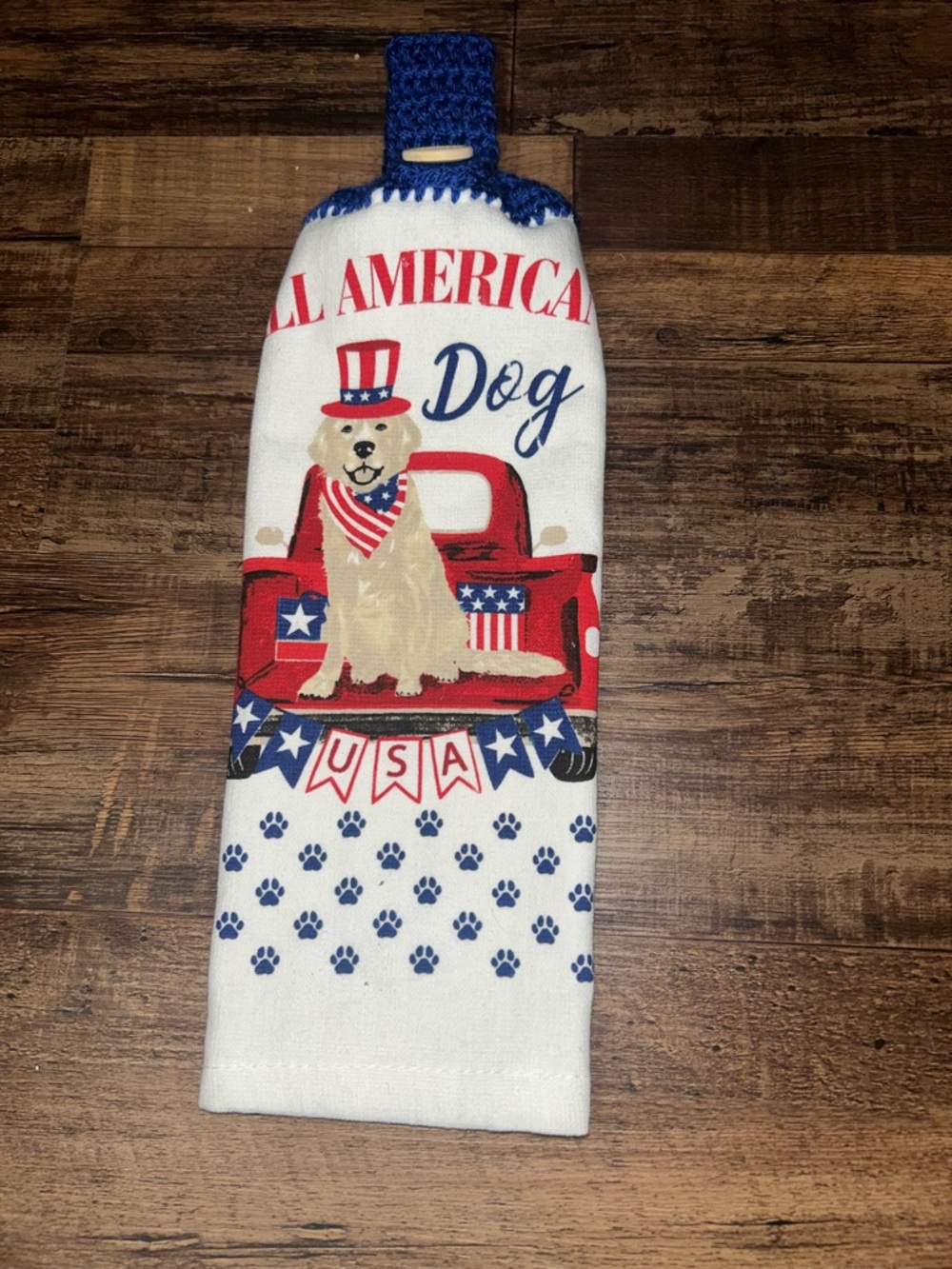 All American Dog Patriotic 4th of July Towel